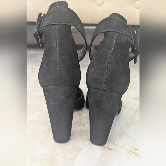 Steve Madden Velvet high heel cuff ankle strap buckle shoes Made In Brazil Sz 9M - Picture 5 of 13